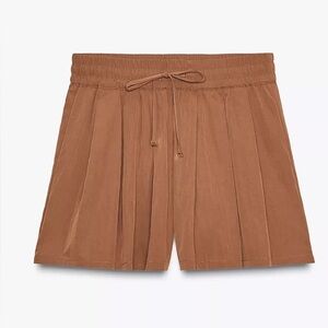 Zara elastic waist brick shorts size s